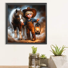 Load image into Gallery viewer, Diamond Painting - Full Square - foal boy (30*30CM)
