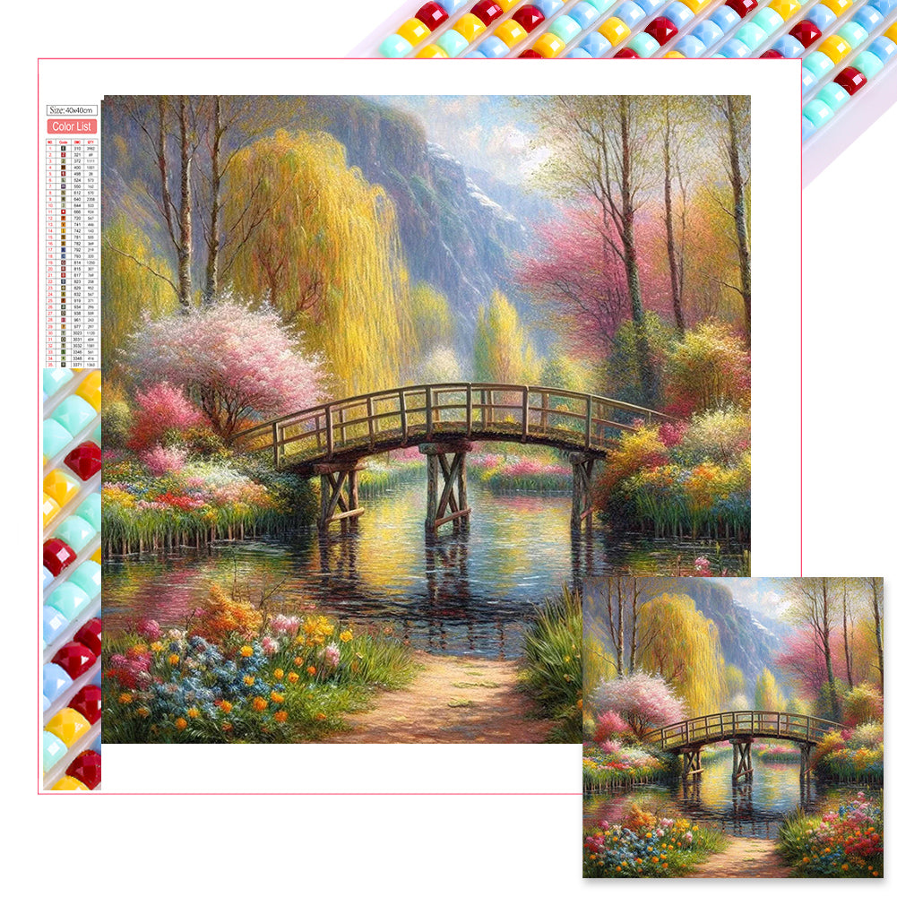 Diamond Painting - Full Square - Monet's lotus pond (40*40CM)