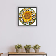 Load image into Gallery viewer, Diamond Painting - Full Round - round sign sunflower (30*30CM)
