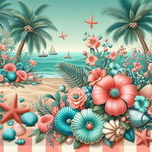 Load image into Gallery viewer, Diamond Painting - Full Square - summer seaside (30*30CM)
