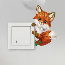 Load image into Gallery viewer, 4Pcs Acrylic Cute Animals Wall Sticker Diamond Switch Sticker for Bathroom Decor
