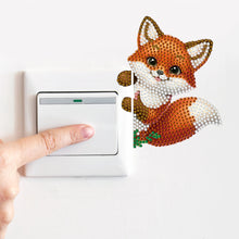 Load image into Gallery viewer, 4Pcs Acrylic Cute Animals Wall Sticker Diamond Switch Sticker for Bathroom Decor
