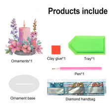 Load image into Gallery viewer, Acrylic Special Shaped Candle Flowers 5D DIY Diamond Art Tabletop Decorations
