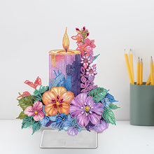 Load image into Gallery viewer, Acrylic Special Shaped Candle Flowers 5D DIY Diamond Art Tabletop Decorations
