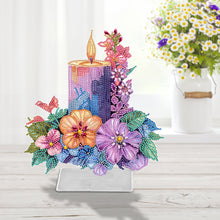 Load image into Gallery viewer, Acrylic Special Shaped Candle Flowers 5D DIY Diamond Art Tabletop Decorations
