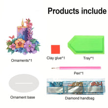 Load image into Gallery viewer, Acrylic Special Shaped Candle Flowers 5D DIY Diamond Art Tabletop Decorations
