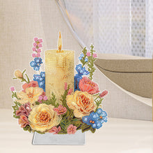 Load image into Gallery viewer, Acrylic Special Shaped Candle Flowers 5D DIY Diamond Art Tabletop Decorations
