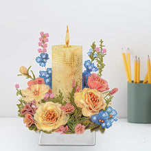 Load image into Gallery viewer, Acrylic Special Shaped Candle Flowers 5D DIY Diamond Art Tabletop Decorations

