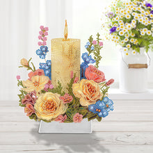 Load image into Gallery viewer, Acrylic Special Shaped Candle Flowers 5D DIY Diamond Art Tabletop Decorations
