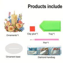Load image into Gallery viewer, Acrylic Special Shaped Candle Flowers 5D DIY Diamond Art Tabletop Decorations
