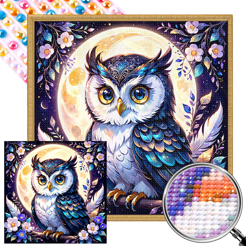 AB Diamond Painting - Full Round - owl (40*40CM)