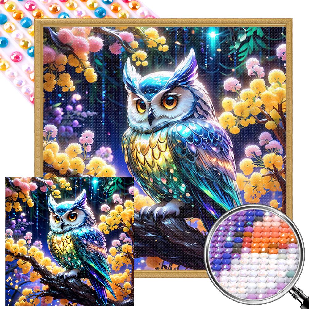 AB Diamond Painting - Full Round - owl (40*40CM)