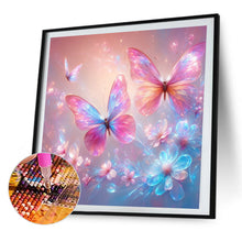 Load image into Gallery viewer, AB Diamond Painting - Full Round - pink butterfly (40*40CM)

