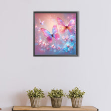 Load image into Gallery viewer, AB Diamond Painting - Full Round - pink butterfly (40*40CM)
