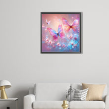 Load image into Gallery viewer, AB Diamond Painting - Full Round - pink butterfly (40*40CM)

