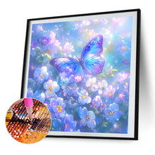 Load image into Gallery viewer, AB Diamond Painting - Full Round - blue butterfly (40*40CM)
