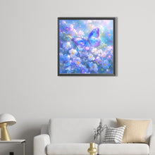 Load image into Gallery viewer, AB Diamond Painting - Full Round - blue butterfly (40*40CM)
