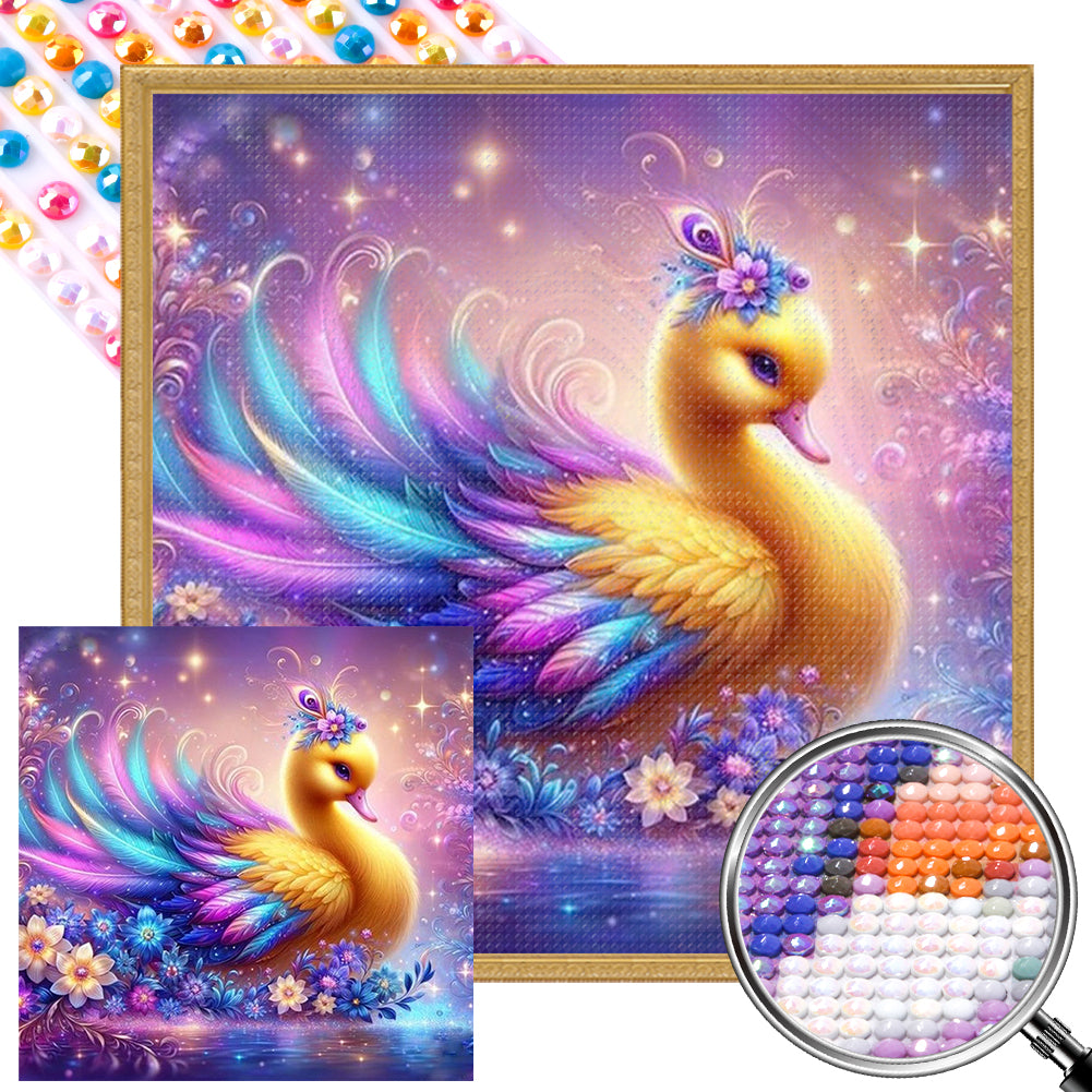 AB Diamond Painting - Full Round - little yellow duck (40*40CM)