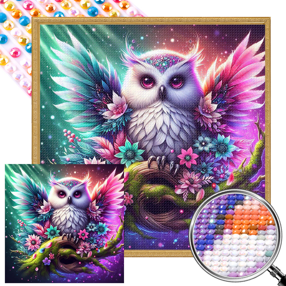 AB Diamond Painting - Full Round - owl (40*40CM)
