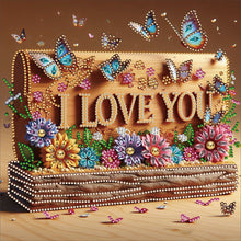 Load image into Gallery viewer, Diamond Painting - Partial Special Shaped - iloveyou calligraphy and painting (30*30CM)
