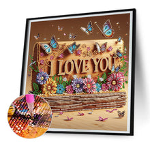 Load image into Gallery viewer, Diamond Painting - Partial Special Shaped - iloveyou calligraphy and painting (30*30CM)
