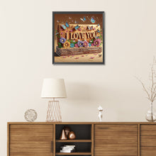 Load image into Gallery viewer, Diamond Painting - Partial Special Shaped - iloveyou calligraphy and painting (30*30CM)
