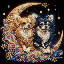Load image into Gallery viewer, Diamond Painting - Partial Special Shaped - Moonlight Chihuahua (30*30CM)
