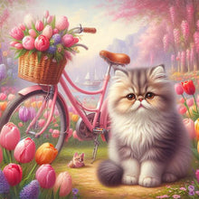 Load image into Gallery viewer, Diamond Painting - Full Square - tulip cat cat (30*30CM)
