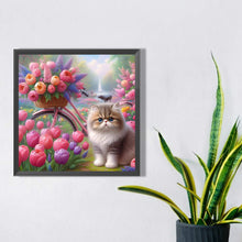 Load image into Gallery viewer, Diamond Painting - Full Square - tulip cat cat (30*30CM)
