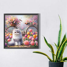 Load image into Gallery viewer, Diamond Painting - Full Square - tulip cat cat (30*30CM)
