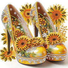 Load image into Gallery viewer, Diamond Painting - Partial Special Shaped - flower high heels (30*30CM)
