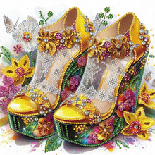 Load image into Gallery viewer, Diamond Painting - Partial Special Shaped - flower high heels (30*30CM)
