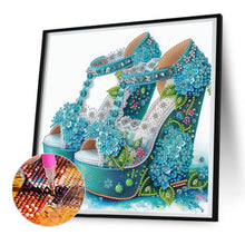 Load image into Gallery viewer, Diamond Painting - Partial Special Shaped - flower high heels (30*30CM)

