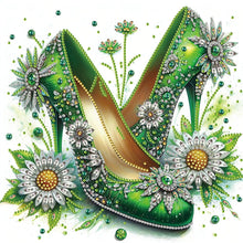 Load image into Gallery viewer, Diamond Painting - Partial Special Shaped - flower high heels (30*30CM)
