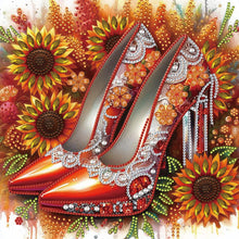 Load image into Gallery viewer, Diamond Painting - Partial Special Shaped - flower high heels (30*30CM)
