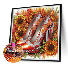 Load image into Gallery viewer, Diamond Painting - Partial Special Shaped - flower high heels (30*30CM)
