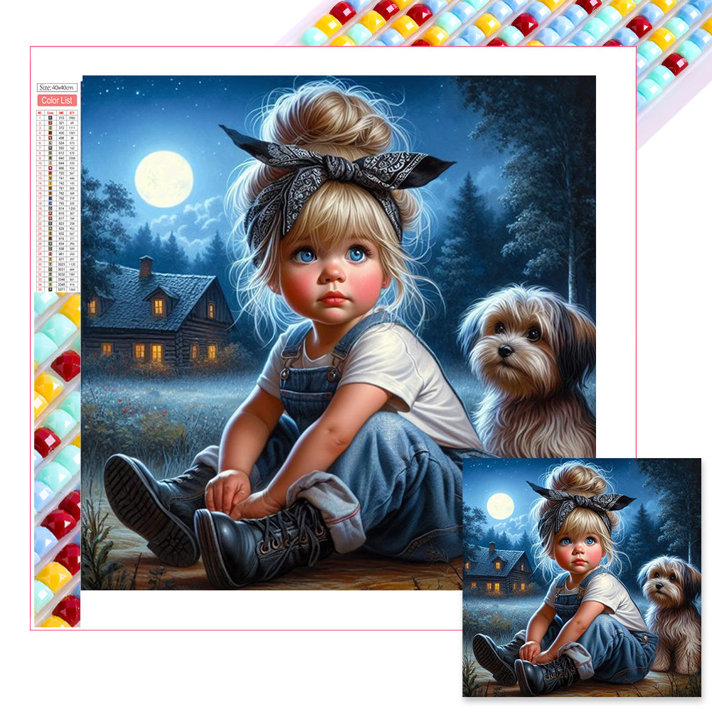 Diamond Painting - Full Square - little girl (40*40CM)