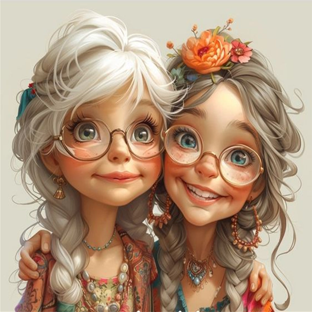 Diamond Painting - Full Round - Sisters (30*30CM)