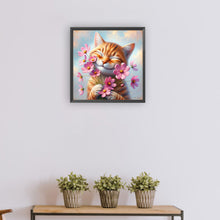Load image into Gallery viewer, Diamond Painting - Full Round - Flower cat (30*30CM)
