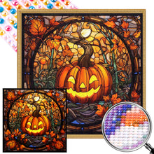 Load image into Gallery viewer, AB Diamond Painting - Full Round - pumpkin glass art (40*40CM)

