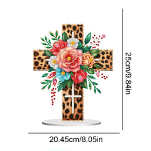 Load image into Gallery viewer, Special Shape Flower Cross Diamond Painting Desktop Ornaments Kit for Home Decor
