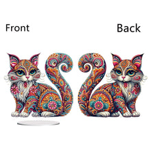 Load image into Gallery viewer, Double Sided Special Shape Cat Desktop Diamond Art Kits for Home Office Decor
