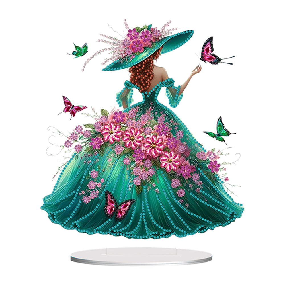 Double Sided Special Shape Elegant Lady Desktop Diamond Art Kits for Home Decor