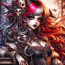 Load image into Gallery viewer, Diamond Painting - Full Round - Gothic cool girl (50*50CM)
