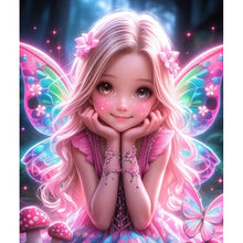 Load image into Gallery viewer, Diamond Painting - Full Round - pink butterfly girl (50*60CM)
