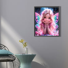 Load image into Gallery viewer, Diamond Painting - Full Round - pink butterfly girl (50*60CM)
