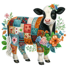Load image into Gallery viewer, Diamond Painting - Partial Special Shaped - Cows and flowers (30*30CM)
