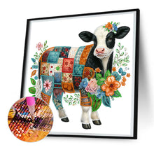 Load image into Gallery viewer, Diamond Painting - Partial Special Shaped - Cows and flowers (30*30CM)
