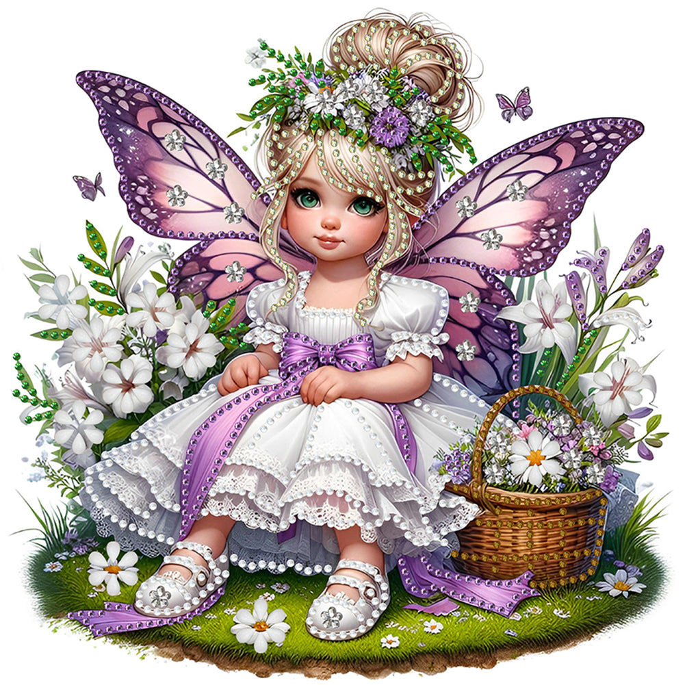 Diamond Painting - Partial Special Shaped - elf girl (30*30CM)