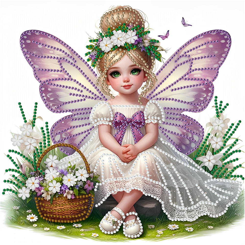Diamond Painting - Partial Special Shaped - elf girl (30*30CM)